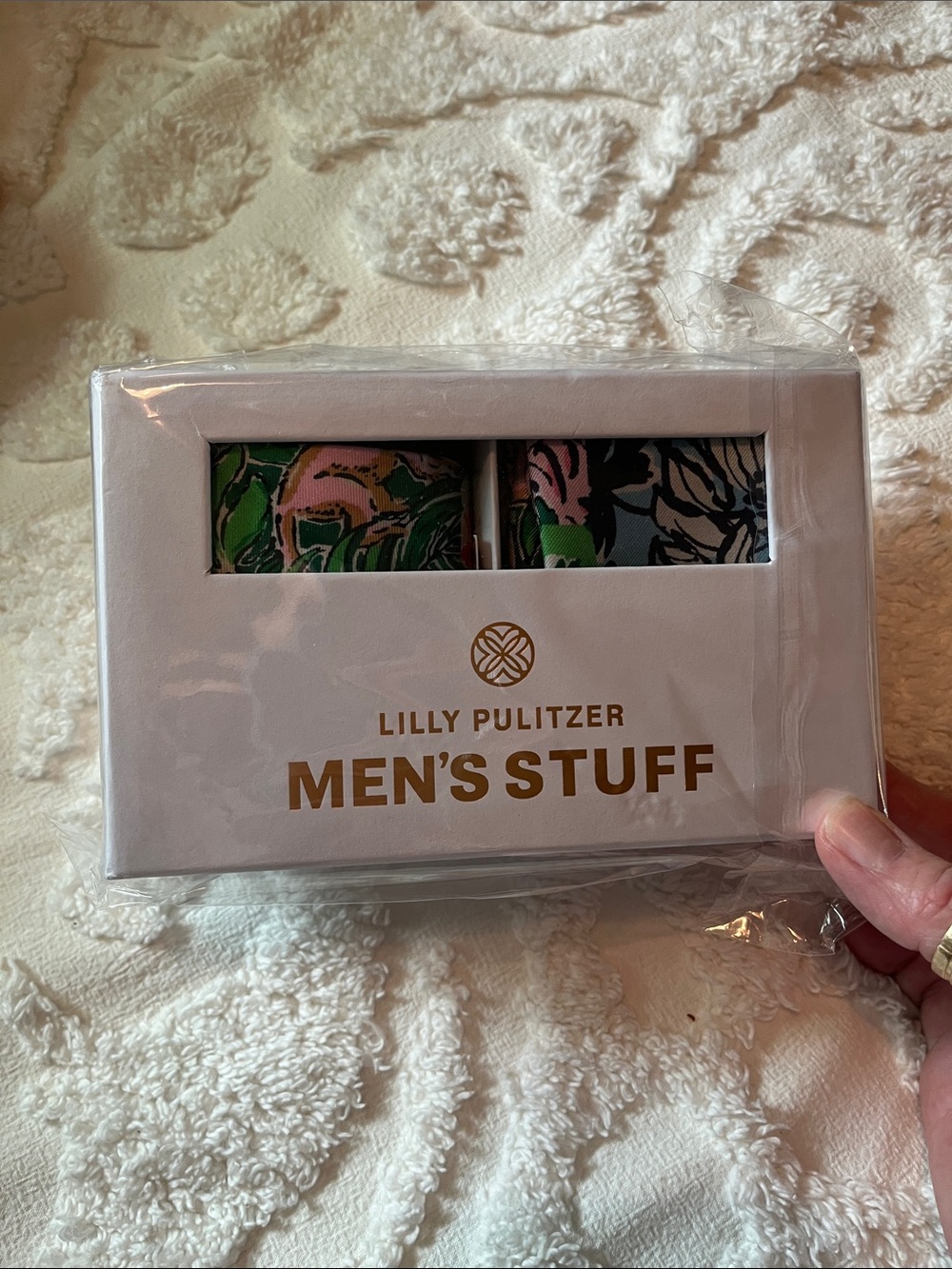 Lilly Pulitzer Men’s Accessories Set in Green & Pink Floral